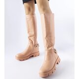 Gemre Pink flat boots with chain Armand Cene