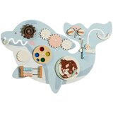 Kinder Home Dečija drvena tabla za aktivnosti delfin za zid, montesori brod ( HL006 ) u
