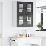  Zidni stakleni ormarić PORTO 2 pcs Crna 60 x 31 x 40 cm | Eponuda.com