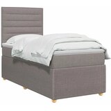  Boxspring krevet s madracem Sivosmeđa 90 x 200 cm Tkanina - Sivosmeđa 90 x 200 cm Dizajn linija | shoptok.hr