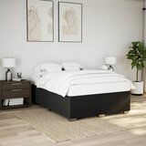 Maison Chic Posteljni okvir - Dvoposteljna postelja - Zakonska postelja brez vzmetnice črn 140x200 cm blago-J11753, (21766610) | Shoptok.si