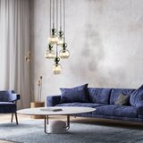  Visilica na sajli SOPHIA 5xE14/10W/230V crna/zelena/zadimljeno bež | Eponuda.com