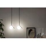 Toolight Stropna viseća svjetiljka Staklena kugla bijelo G107-1W BLACK WHITE | shoptok.hr