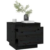  Noćni ormarići 2 kom crni 35 x 34 x 32 cm od masivne borovine | shoptok.hr
