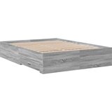  Okvir za krevet s ladicama boja sivog hrasta 135x190 cm | shoptok.hr