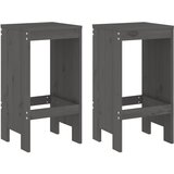 Maison Chic Vrtni stolček - Vrtni stoli 2 kosa siv 40x36x75 cm trdna borovina JS802, (21878985) | Shoptok.si