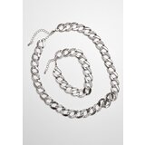 Urban Classics Accessoires Basic Set of Silver Diamond Necklaces and Bracelets | Shoptok.si