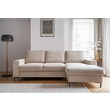 Miuform Bež raztegljiva kotna sedežna garnitura iz rebrastega žameta (desni kot) Lofty Lilly – | Shoptok.si