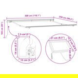 vidaXL Ročna retraktibilna tenda z LED večbarvnimi črtami 300x250 cm | Shoptok.si