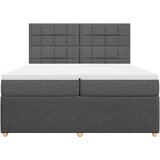  Krevet s oprugama i madracem tamnosivi 200 x 200 cm od tkanine | shoptok.hr
