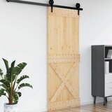  Vrata NARVIK 90 x 210 cm Čvrsta borovina (neobrađena) Prirodna | shoptok.hr