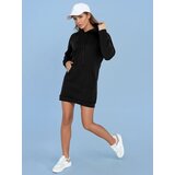 DStreet Bluza damska długa z kapturem oversize TIMMY czarna | shoptok.hr