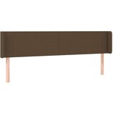 vidaXL LED posteljno vzglavje temno rjavo 203x16x78/88 cm blago | Shoptok.si
