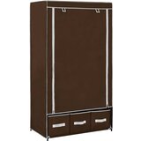 vidaXL Garderobna omara rjava 87x49x159 cm iz blaga, (20621405) | Shoptok.si