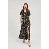 Moodo Women's midi dress with pattern - black Cijene