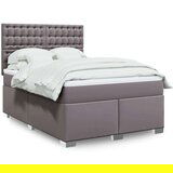 vidaXL Krevet s oprugama i madracem sivi 140x200 cm od umjetne kože | shoptok.hr