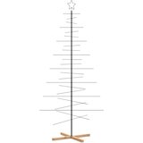  Metalno božićno drvce s drvenom bazom crno 210 cm | Eponuda.ba