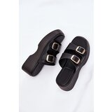 Boto Womens Wedge And Platform Slippers With Buckles Black Nitarelia | Shoptok.si