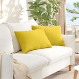 vidaXL Blazine za kavč 2 pcs Svetlo rumena 60 x 40 cm blago | Shoptok.si