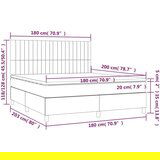 vidaXL Box spring postelja z vzmetnico LED tem. zelena 180x2 | Shoptok.si