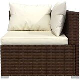  4-dijelna vrtna garnitura od poliratana s jastucima smeđa | shoptok.hr