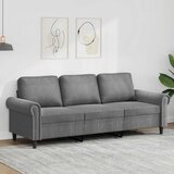  Trosjed tamnosivi 180 cm baršunasti | shoptok.hr