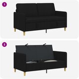 SOFA s pohranom Crna 152 x 78 x 87 cm Poliester | shoptok.hr