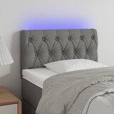 vidaXL LED posteljno vzglavje temno sivo 80x7x78/88 cm blago Cene