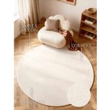 Elle Decoration Kremno bela ročno tkana volnena okrogla preproga ø 200 cm Puristic Knots – | Shoptok.si