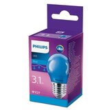 Philips LED SIJALICA U BOJI 3,1W(25W) E27 P45 PLAVA PS629 | Eponuda.com