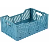 Homéa Plava plastična kutija za pohranu 30x20x11.5 cm –