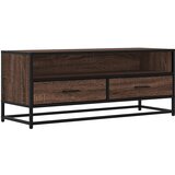 Maison Chic TV omarica - TV stojalo - Televizijska omarica rjavi hrast 100x34,5x40 cm inženirski les in kovina, (21700639) Cene