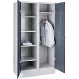 Wolf jeklena omara, skladiščna omara, vrata modro siva ral 7031, korpus svetlo siv ral 7035 | Shoptok.si