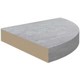 vidaXL Kotne stenske police 2 kosa betonsko sive 25x25x3,8 cm MDF | Shoptok.si