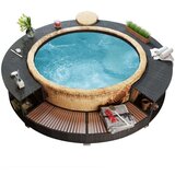 Poli crna ograda za jacuzzi od poliratana | shoptok.hr