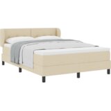  Čvrsti krevet s madracem Krem 140x200 cm Tkanina | shoptok.hr