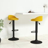 The Living Store Barski stolčki 2 kosa rumen žamet - Barski Stolček, (21482031) | Shoptok.si