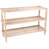NA Drveni stalak za obuću sa 3 nivoa 74 × 26 × 48,5 cm