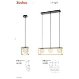  Redo 01-3057 - Luster na sajli ZODIAC 3xE14/28W/230V | Eponuda.com