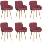  Trpezarijske stolice 6 pcs Tkanina Vinska crvena | Eponuda.com