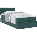  Okvir kreveta s madraca tamnozeleni 100x200cm baršunasti | shoptok.hr