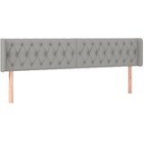  LED uzglavlje svjetlosivo 203x16x78/88 cm od tkanine | shoptok.hr