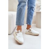 Kesi Women's sneakers made of eco-leather on a white-beige platform Henizore Cijene