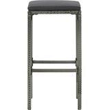  Stol i stolice - 5-dijelni vrtni barski set od poliratana s jastucima sivi - Siva Dužina stola 60 cm 4 | shoptok.hr