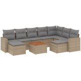 Maison Chic Seti vrtnega pohištva - Vrtna garnitura - Vrtni pohištvo set 10-delna z blazinami bež poli ratan, (21816349) | Shoptok.si