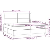  Krevet s oprugama i madracem crni 200x200 cm od umjetne kože | shoptok.hr