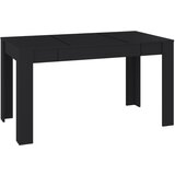 Maison Chic Jedilna miza - Kuhinjska miza - Jedilni stol črna 140x74,5x76 cm iverna plošča, (21715363) Cene