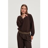 Marisse WOMEN'S SWEATSHIRT Z-BL-4801 BROWN | Shoptok.si