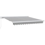 Tenda na uvlačenje antracit i bijela 3x2,5 m tkanina i aluminij | Eponuda.com