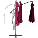  Konzolni suncobran s aluminijskim stupom bordo 300 cm | shoptok.hr